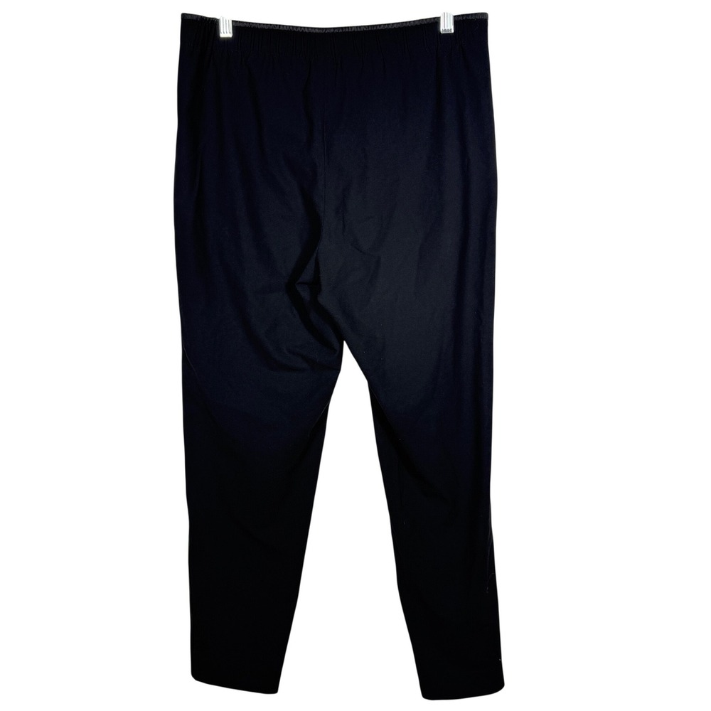 Lafayette 148 Black Pull On Tapered Pants Size Small Elastic Waist 27.5" Inseam - Picture 4 of 13